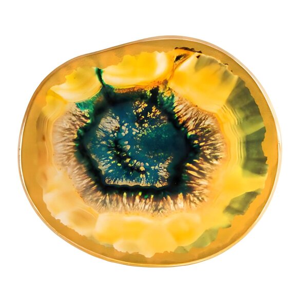 Lastra di vetro effetto agata giallo