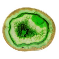 Lastra di vetro effetto agata verde
