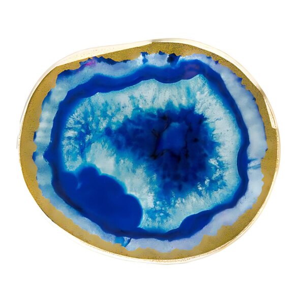 Lastra di vetro effetto agata blu