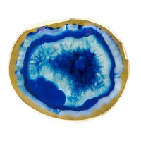Lastra di vetro effetto agata blu