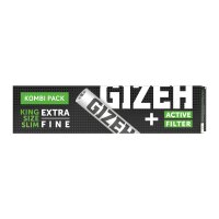 Gizeh Black King Extra Fine Size Silm  + 16 Filtro a carboni attivi