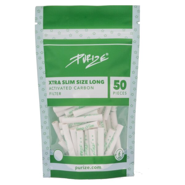 PURIZE® XTRA Long Size Filtro a carbone attivo 6mm - 50x