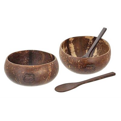 Set Ciotole in Noce di Cocco con Cucchiai – Grannys...