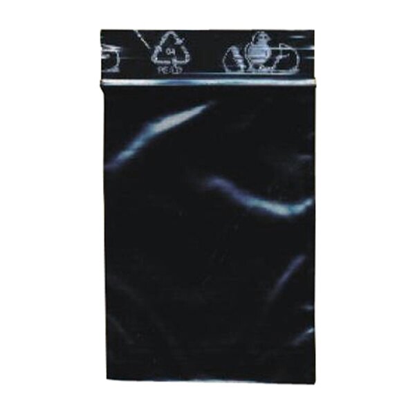 bustine con zip nero 6x8cm 100x