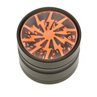 Thorinder grinder con finestra nero / arancio