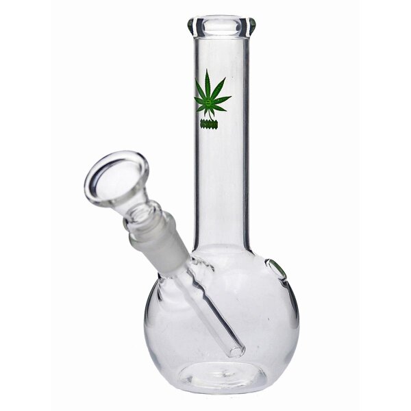 Micro Bong foglia di canapa 16cm