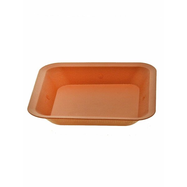 Sottovaso quadrato, terracotta, 21 x 21 cm