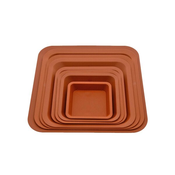 Sottovaso quadrato, terracotta