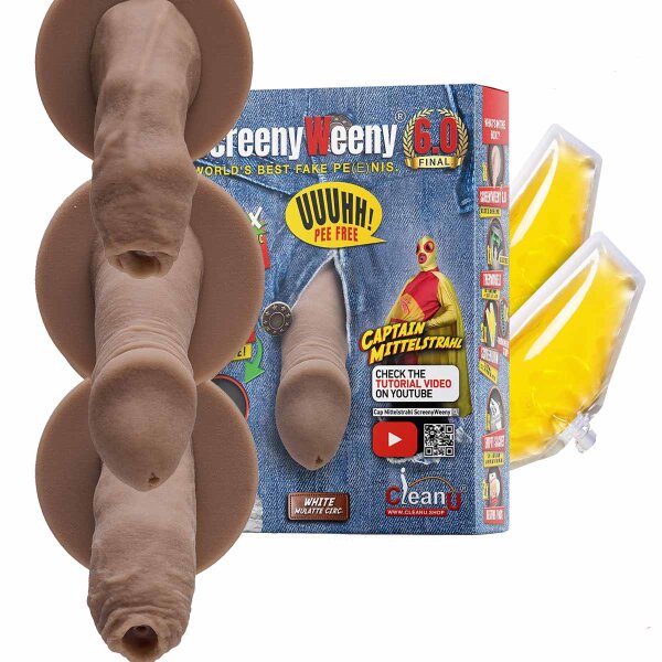 Pene finto Screeny Weeny - Bianco / Mulatte