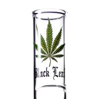 bong in vetro con metallo chilum/canaletta - 35cm