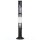 Bong in vetro nero / bianco canapa - 53cm