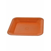 Sottovaso quadrato, terracotta, 28,5 x 28,5 cm