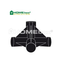 Homebox Replacement Corner 4way connettori pacchetto di 2 22mm