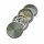 Black Leaf Grinder per polline nero con scanalature grigio